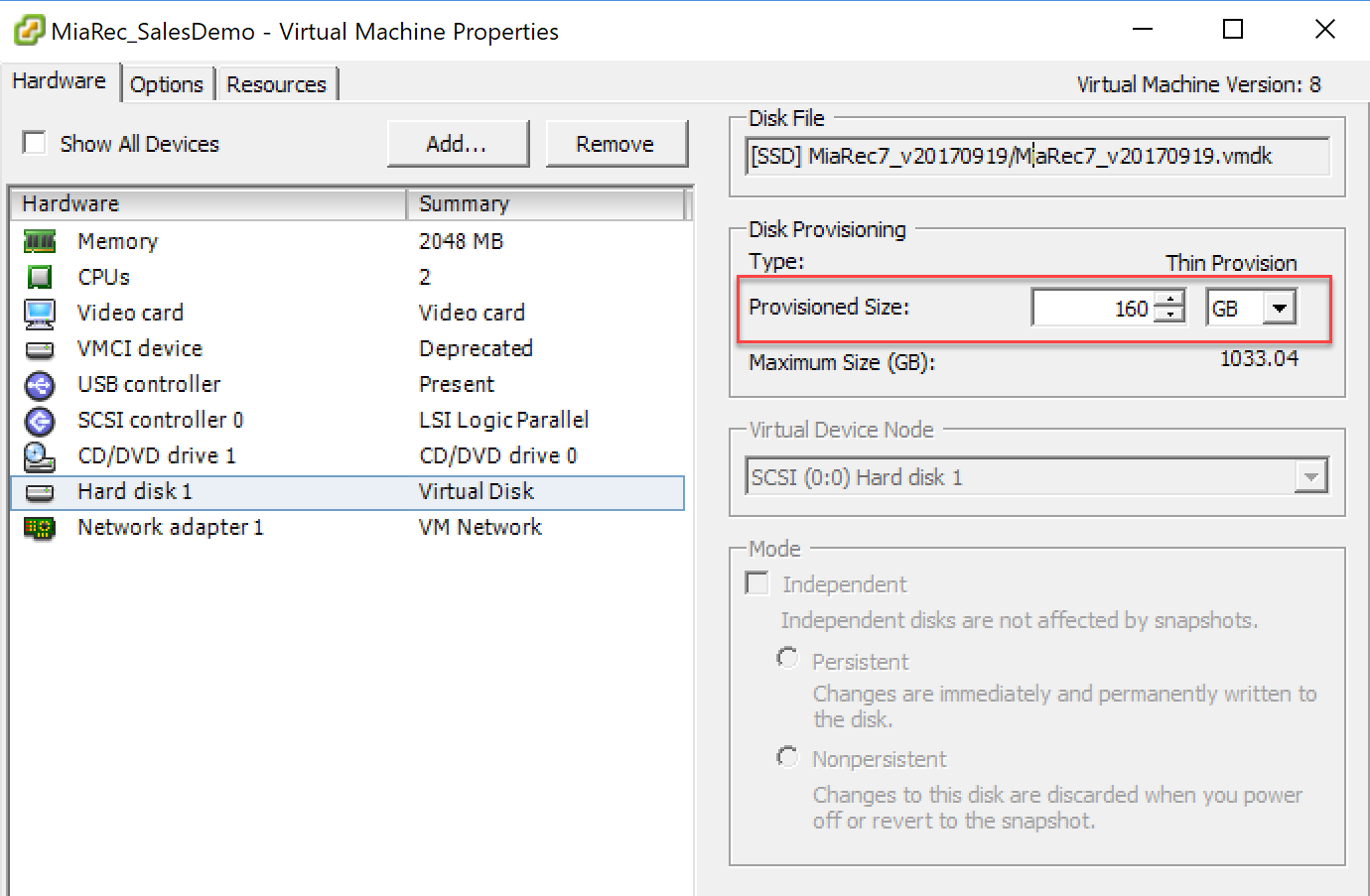 VMWare vSphere Client