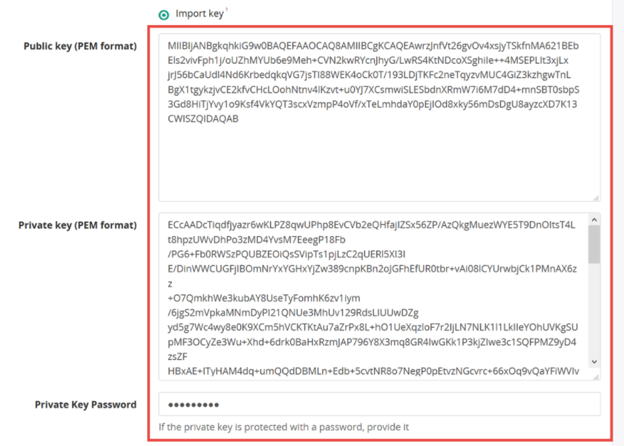 Private Key Password