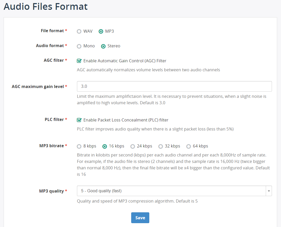 Audio Files Format