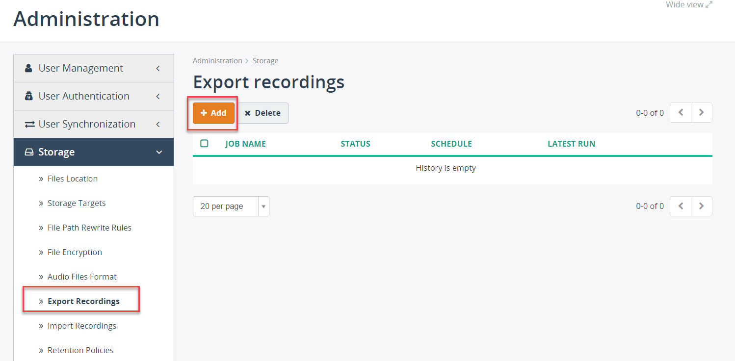 Export Recordings