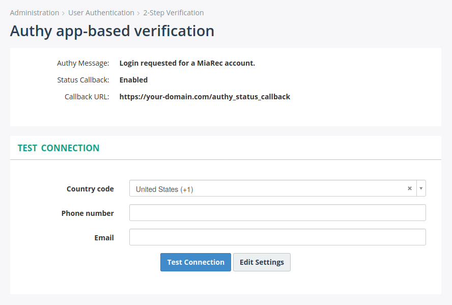 Authy Verification Form