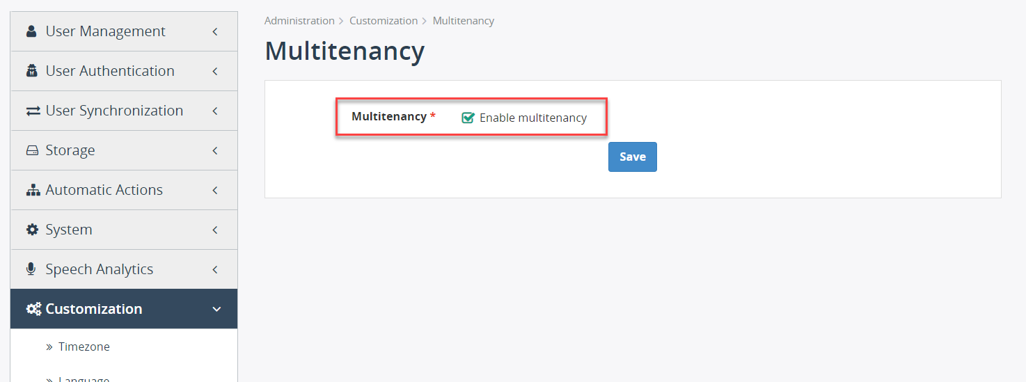 Enable Multi-tenancy