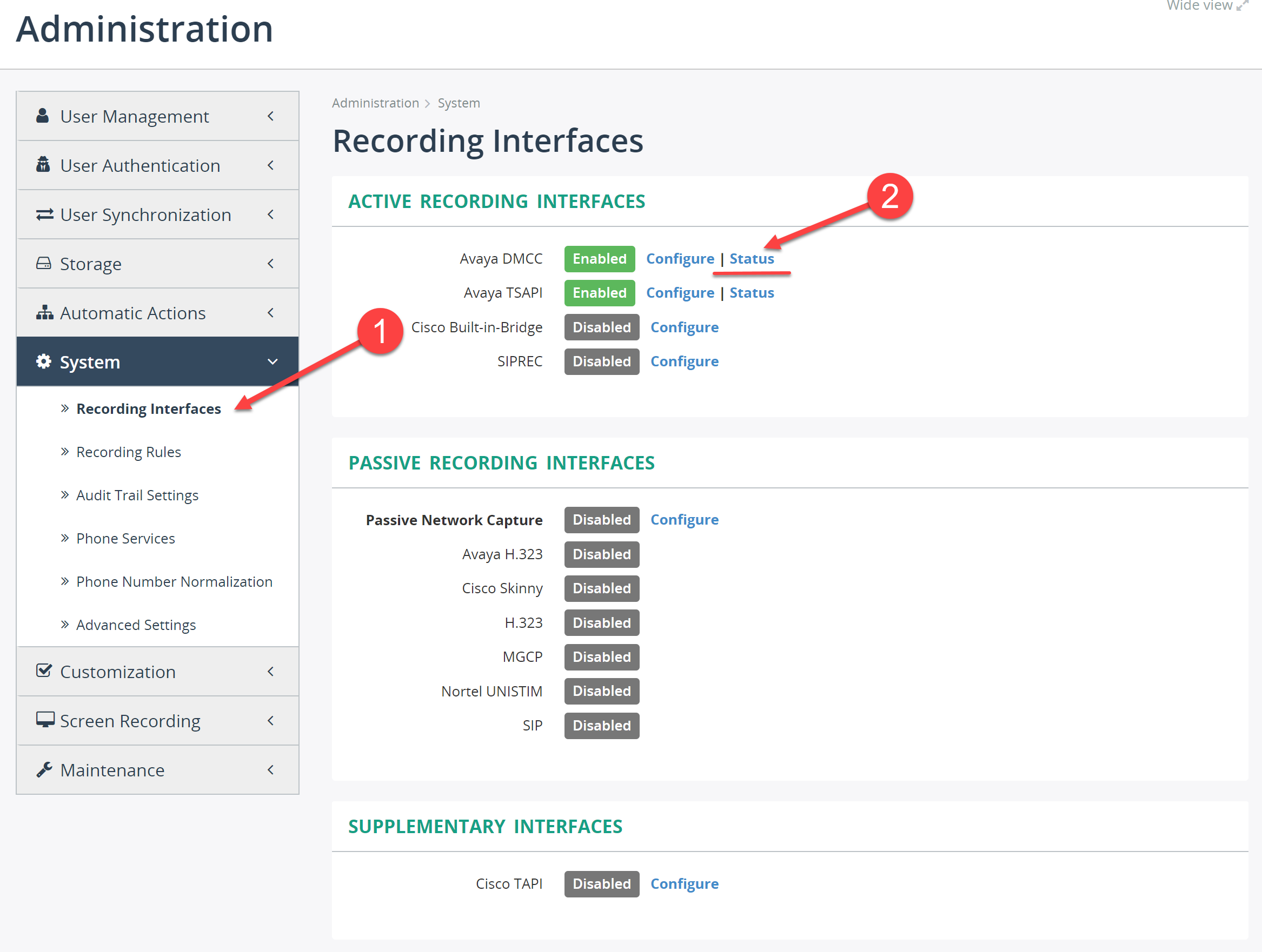 Verify DMCC device registration status in MiaRec