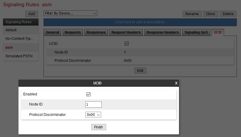 Configure UCID