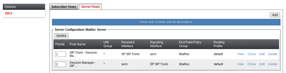 Define Server Flows