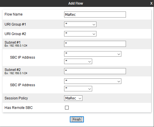 Define Session Flows