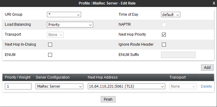 Routing Profile