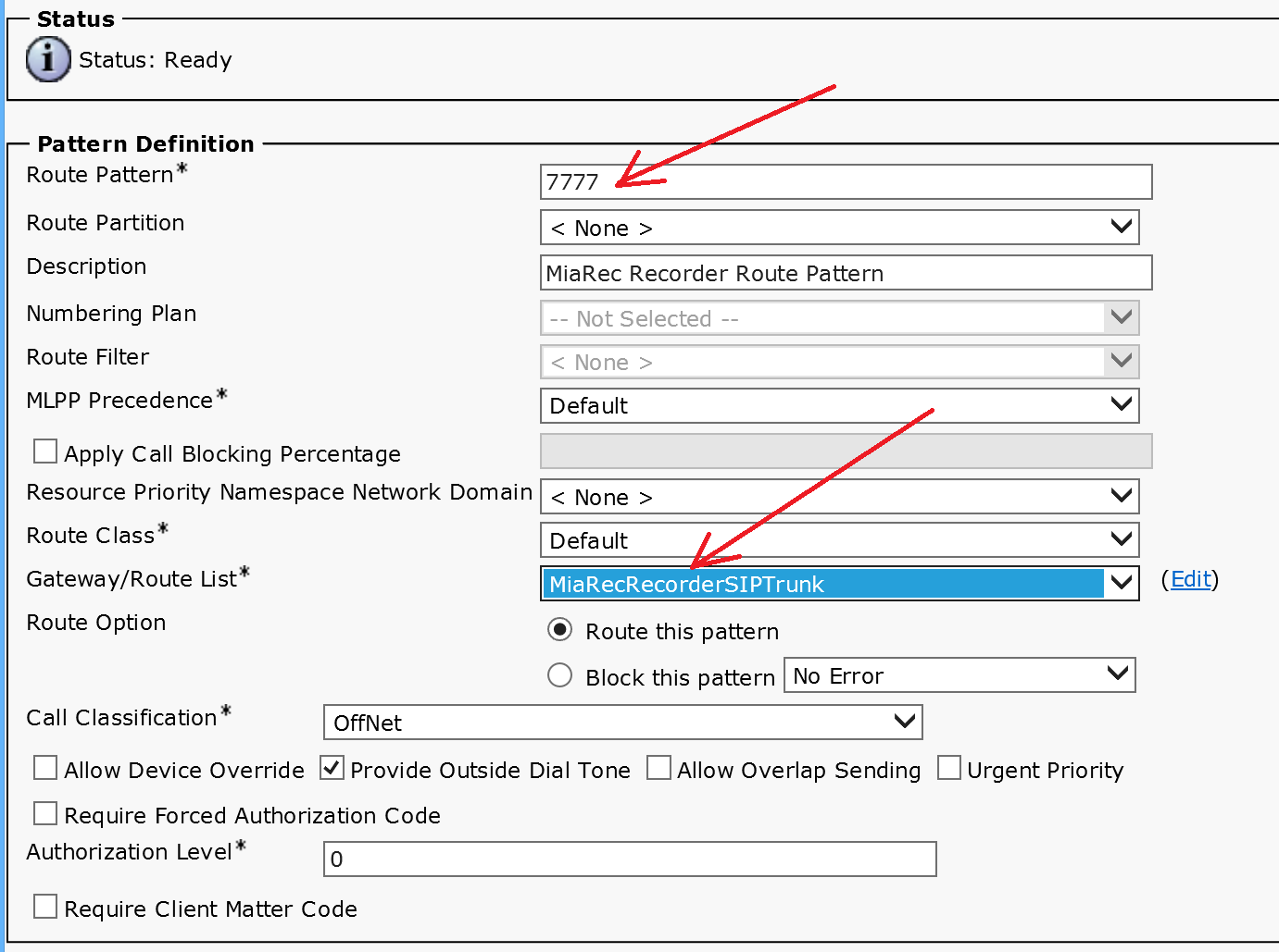 Create a new route pattern