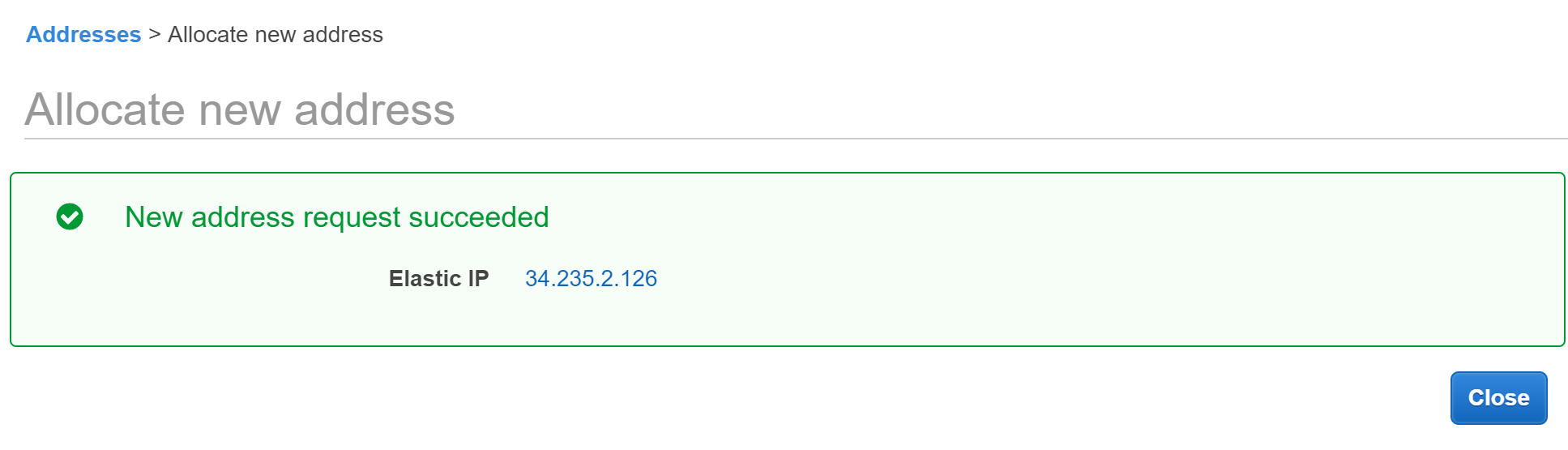 Allocate IP Address