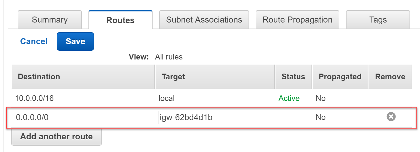 Configure Default Gateway