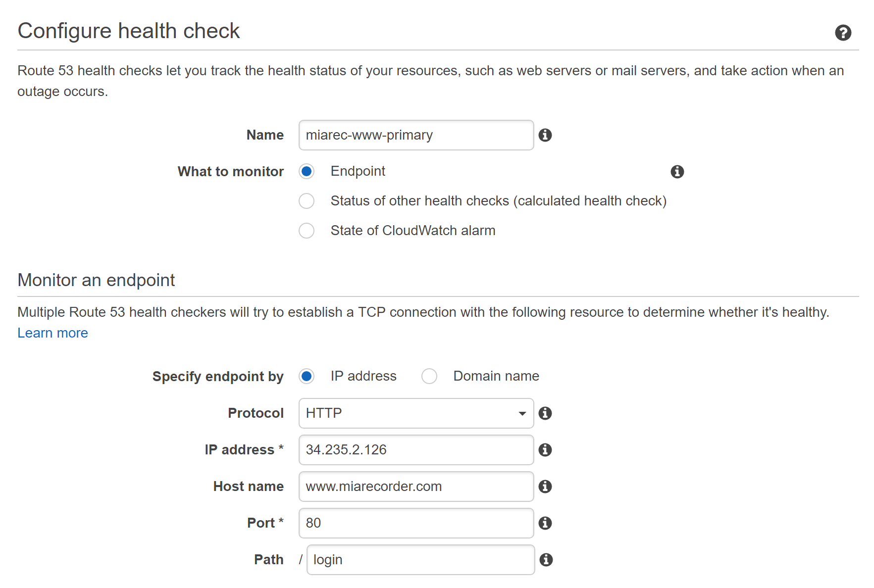 Create Health Checks