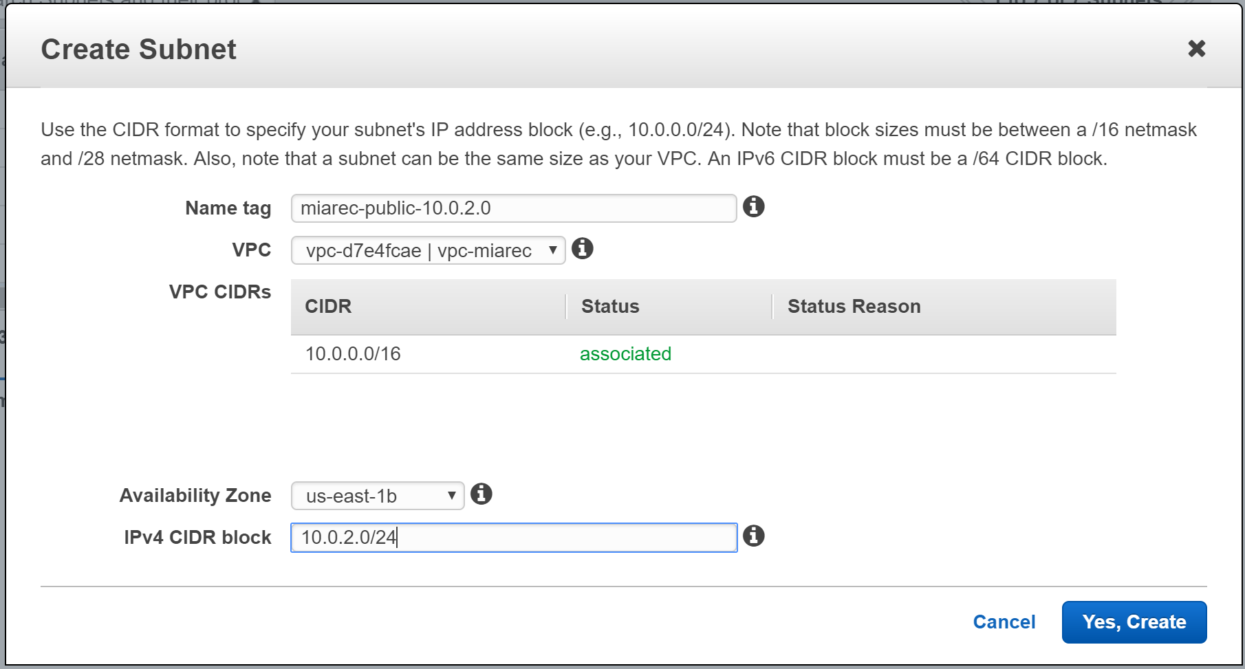 Create Subnets