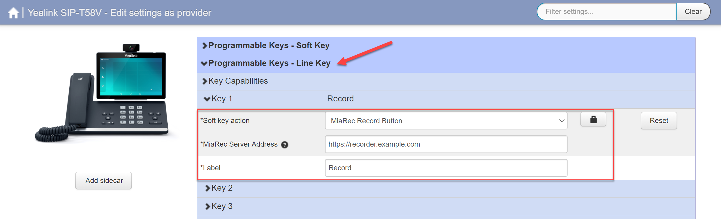 Enable MiaRec's softkey integration