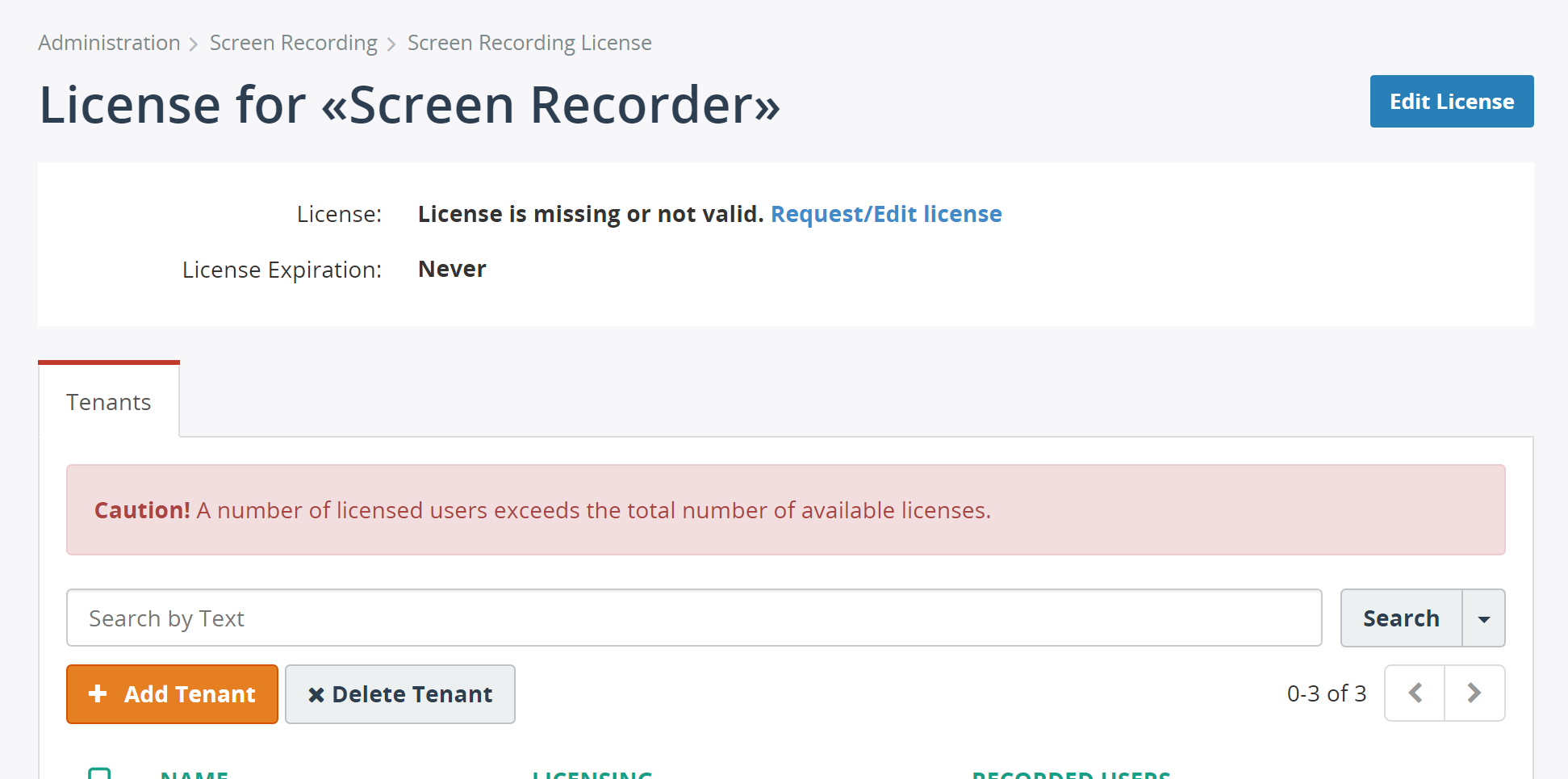 Screen Recording License