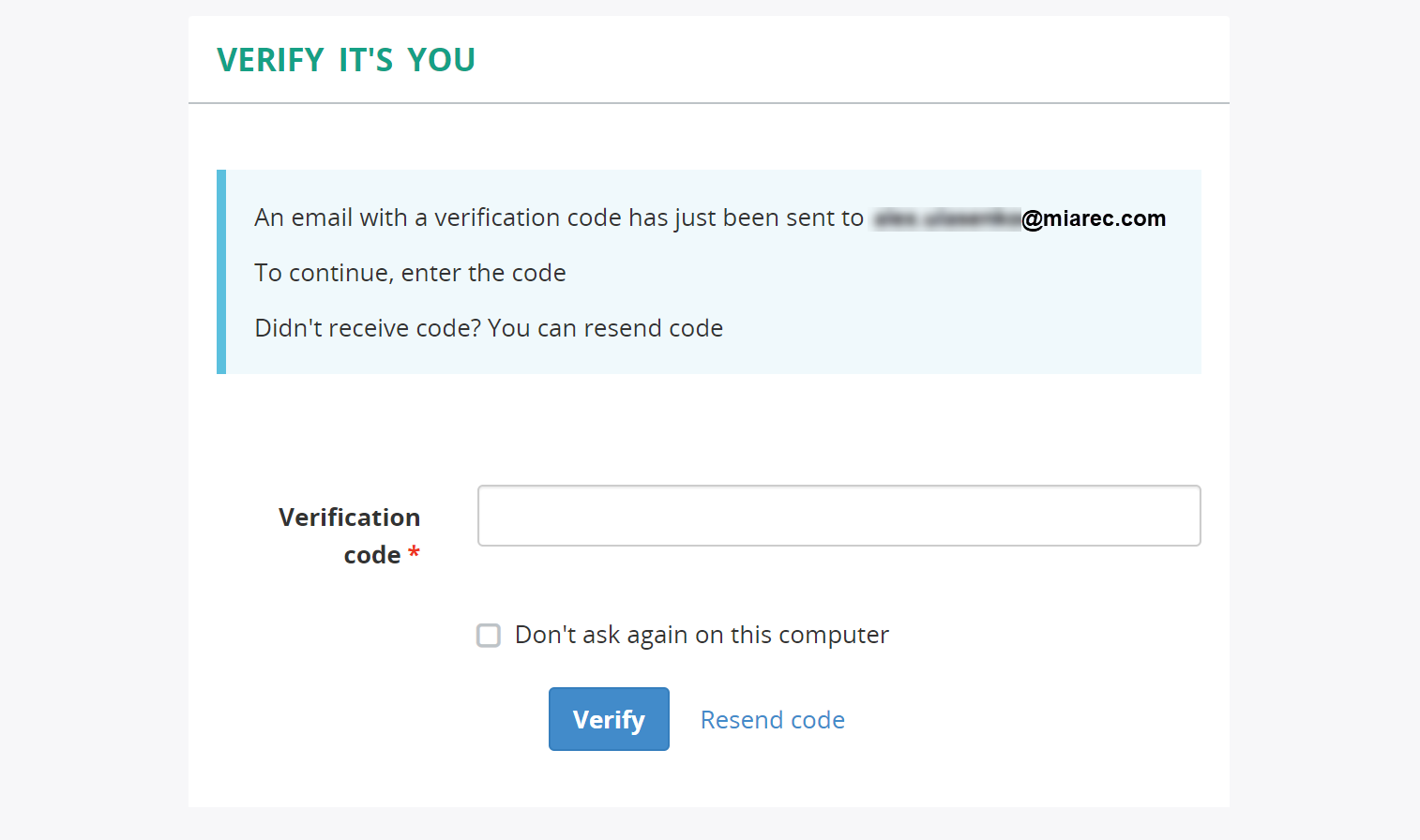 Verification Code