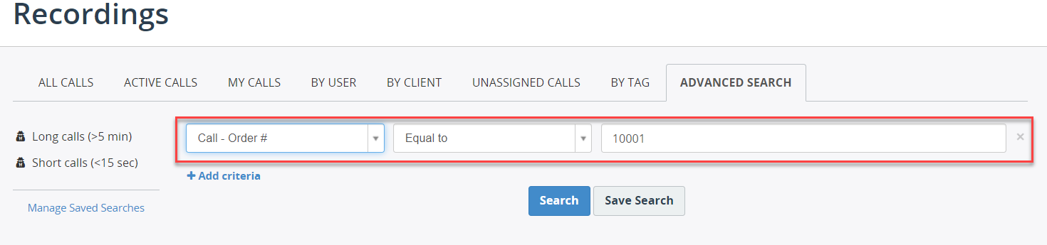 Find Recordings by Custom Field Value